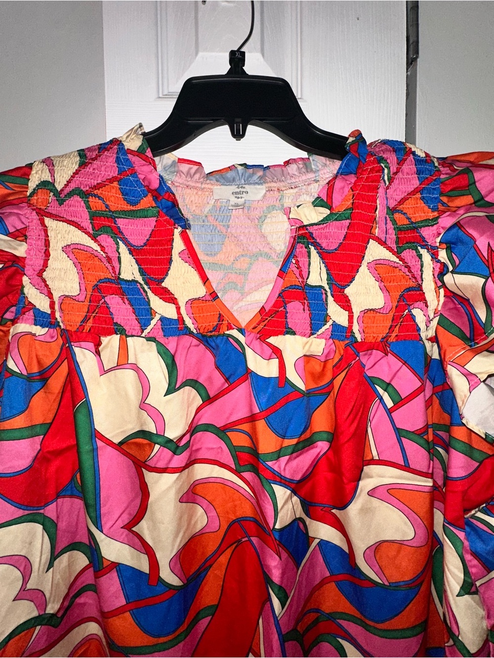 Entro Smock Ruffle Sleeve Top - Picture 2 of 4